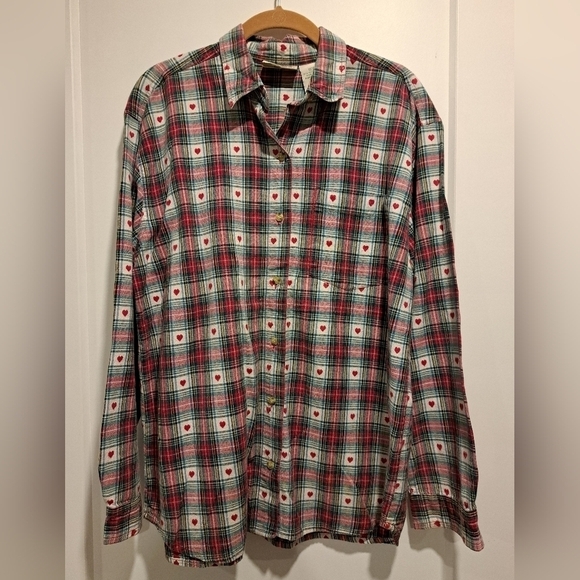 Northern Reflections  Heart Plaid shirt - Picture 1 of 4